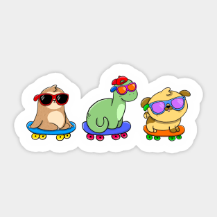 Skateboard Buddies Sticker